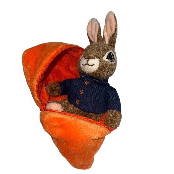 Peter Rabbit Zippered Carrot Dan Dee Plush Dan Dee Easter Toy 7.5 Inch 2022 - Picture 2 of 10